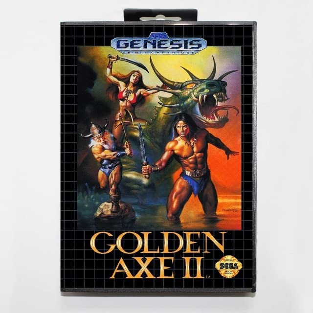 16 bit Sega MD game Cartridge with Retail box - Golden Axe II 2 game card for Megadrive Genesis system-US BOX 2