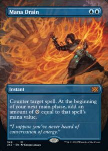 magic: the gathering - mana drain (348) - borderless - double masters 2022