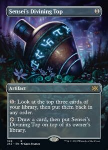 magic: the gathering - sensei's divining top (398) - borderless - double masters 2022