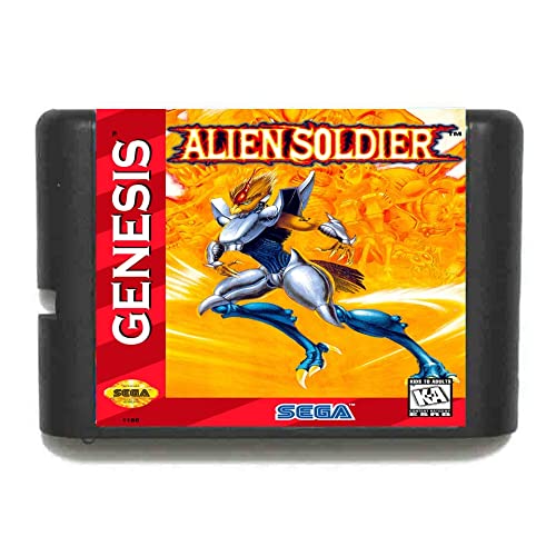 Alien Soldier 16 bit MD Game Card For 16 bit Sega MegaDrive Genesis game console-JP SHELL