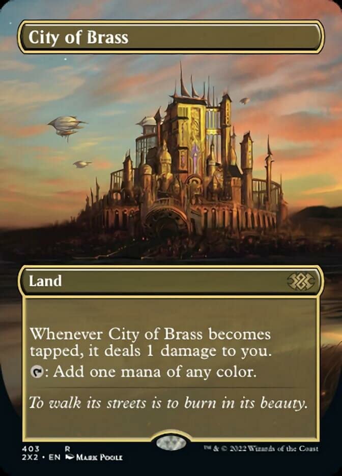 Magic: the Gathering - City of Brass (403) - Borderless - Double Masters 2022