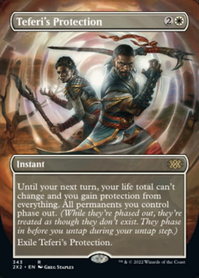 Magic: the Gathering - Teferi's Protection (343) - Borderless - Double Masters 2022