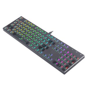 Redragon BBK556 Custom Gaming Mechanical Keyboard Kit – 100% 104 Keys DIY RGB Fully Modular Keyboard - USB Wired Barebones Full Size Keyboard HOT SWAPPABLE 3pin/5pin Switch, Black