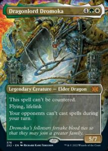 magic: the gathering - dragonlord dromoka (376) - borderless - double masters 2022