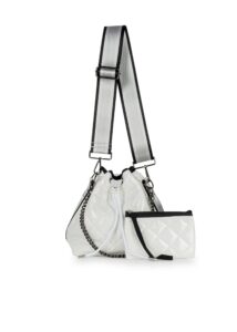 haute shore - lindsey blanc puffer bucket bag, white quilted