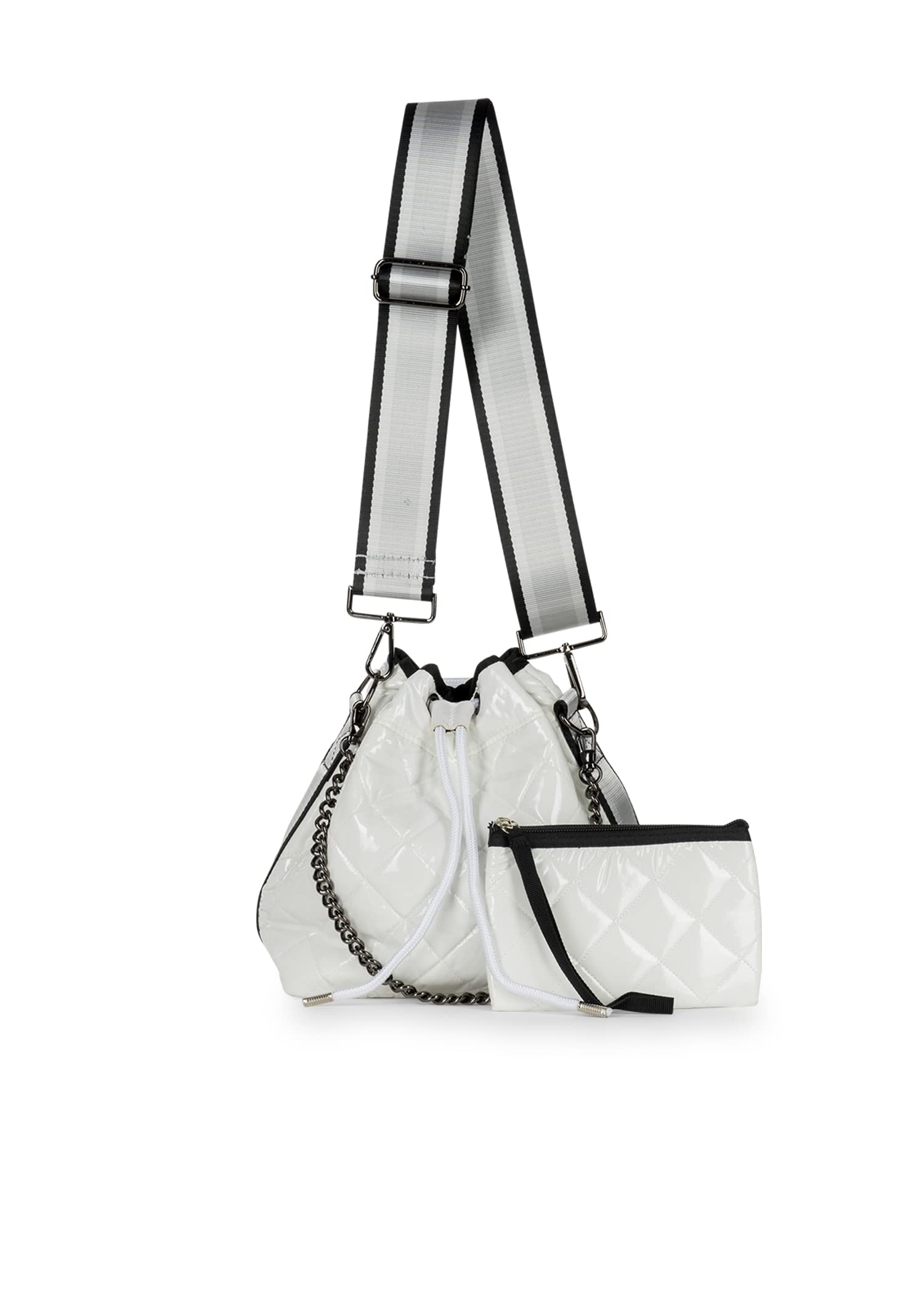 Haute Shore - Lindsey Blanc Puffer Bucket Bag, White Quilted