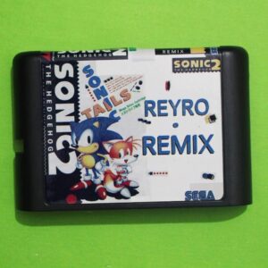 sonic 2 retro remix 16 bit md game card for sega mega drive for genesis-pal-j