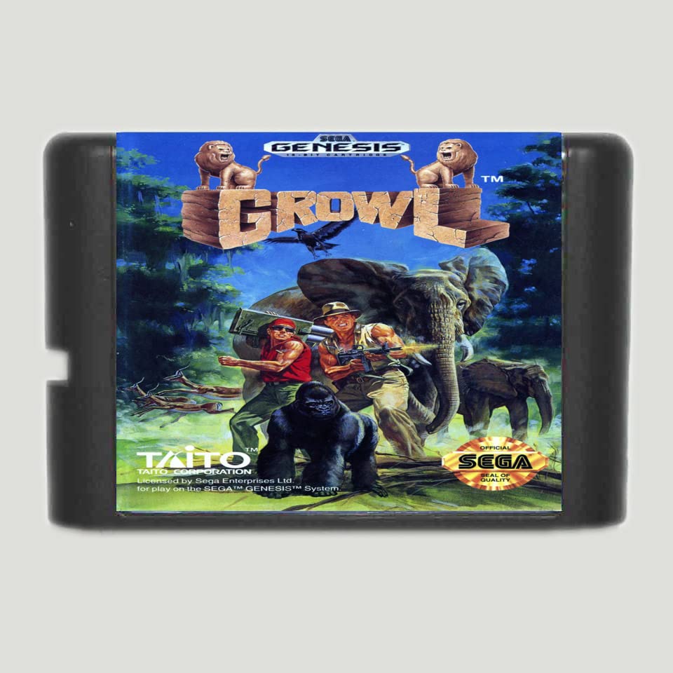 Growl 16 bit MD Game Card For Sega Mega Drive For Genesis-PAL-J