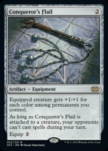 magic: the gathering - conqueror's flail (302) - double masters 2022