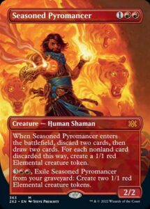 magic: the gathering - seasoned pyromancer (363) - borderless - double masters 2022