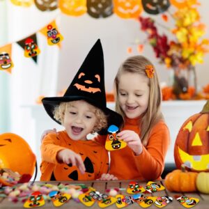 Spiareal 30 Sets Candy Corn Halloween Craft Kit for Kids DIY Cutouts Magnet Stickers for Boys Girls Candy Corn Ornaments Art for Halloween Activity Party Supplies