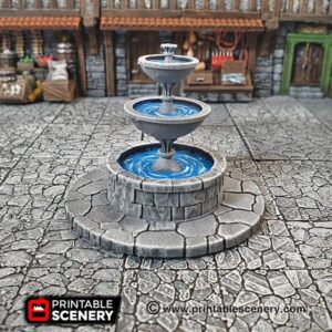 3DEGOS Town Square City Furniture DND Terrain 28mm for Dungeons and Dragons, D&D, Pathfinder, Warhammer 40k, RPG, Miniatures, Age of Sigmar, Tabletop, D and D, Dungeons and Dragons Gifts