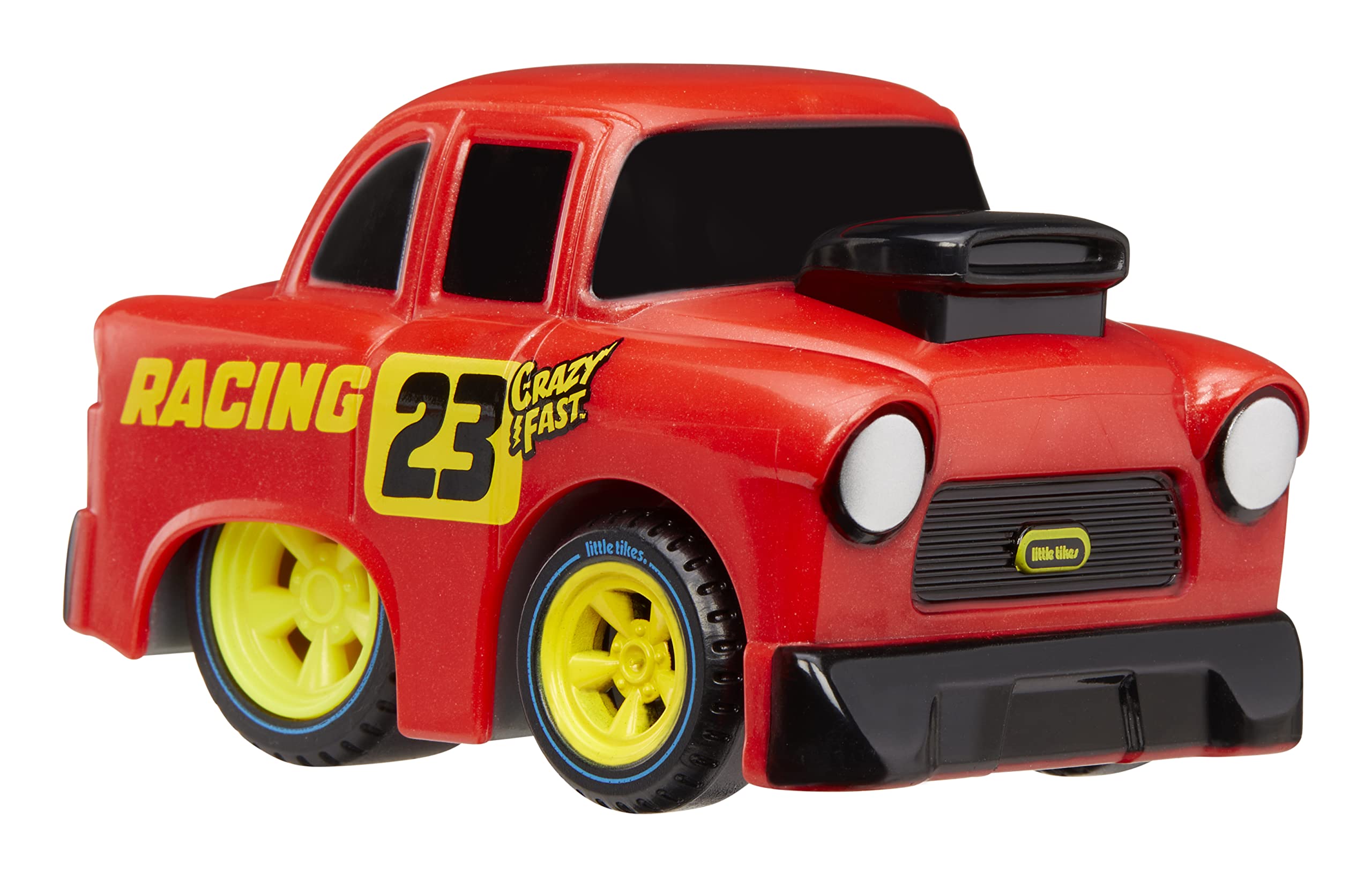 Little Tikes Crazy Fast Cars 2-Pack Race Chasers, Race Car Themed Pullback Toy Vehicles Goes up to 50 ft