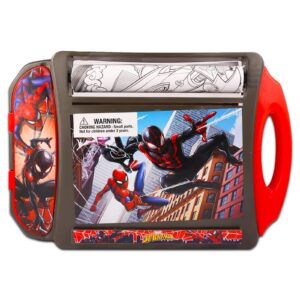 Beach Kids Marvel Spiderman Art Desk Set - Spiderman Lap Desk Bundle with Coloring Pages, Coloring Utensils, Stickers and More (Superhero Arts and Crafts)