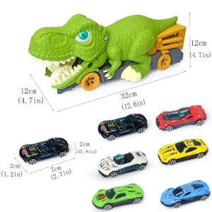 Aykzaqe Dinosaur Eating Cars Transport Truck Carrier Gift Toys for 3 Year Old Boys Toys for 4 Year Old Boys,Toy Cars for Boys Age 4-7,Monster Trucks for Boys,Dinosaur Toys for Kids 3-5