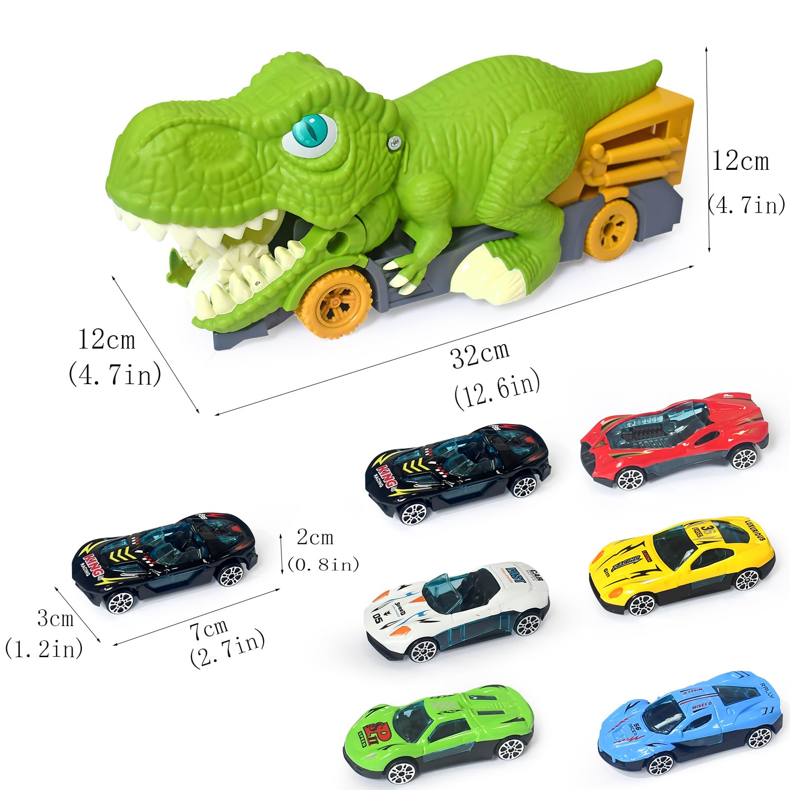 Aykzaqe Dinosaur Eating Cars Transport Truck Carrier Gift Toys for 3 Year Old Boys Toys for 4 Year Old Boys,Toy Cars for Boys Age 4-7,Monster Trucks for Boys,Dinosaur Toys for Kids 3-5