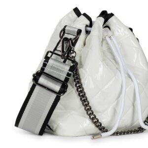 Haute Shore - Lindsey Blanc Puffer Bucket Bag, White Quilted