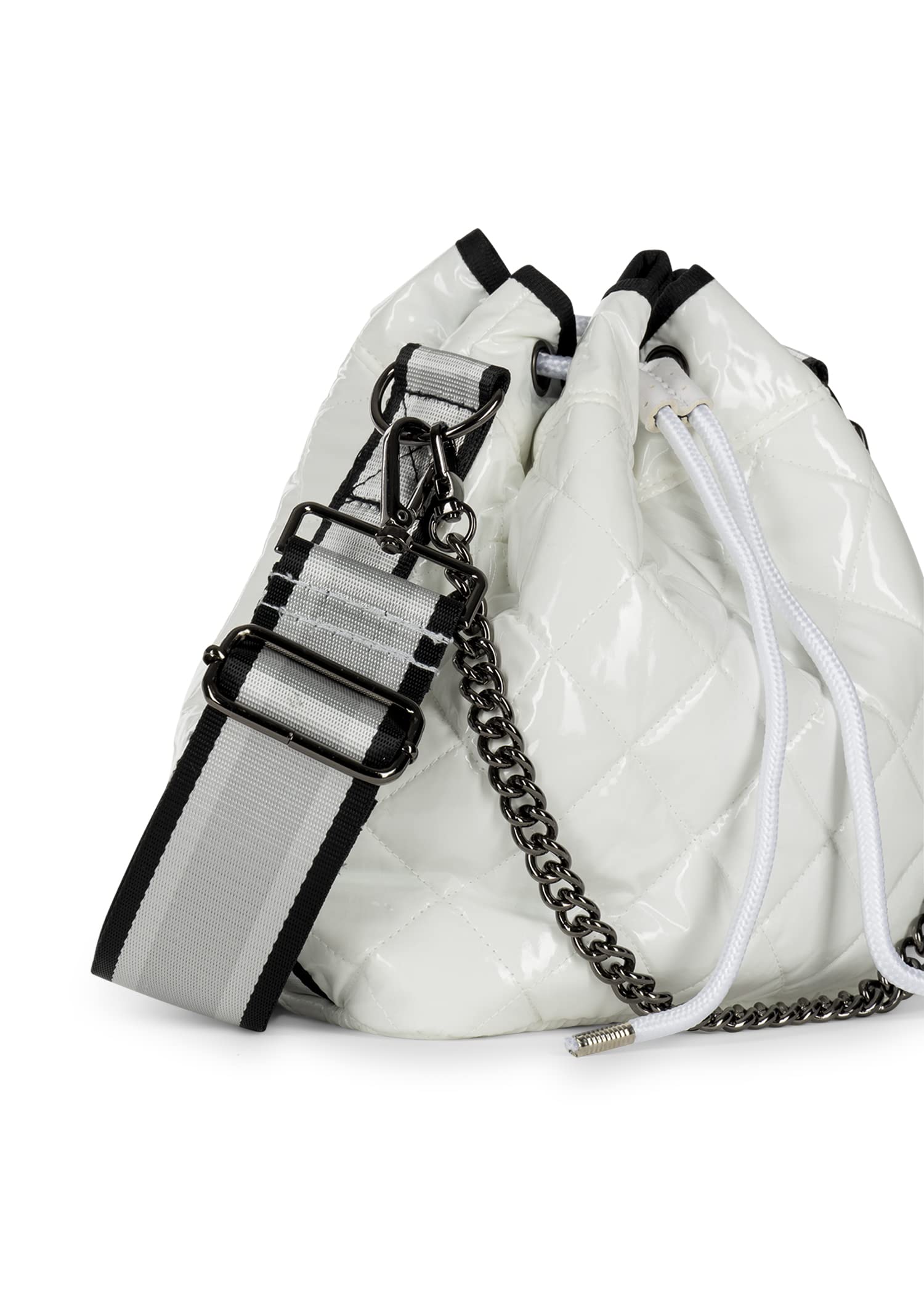 Haute Shore - Lindsey Blanc Puffer Bucket Bag, White Quilted