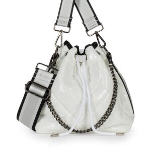 Haute Shore - Lindsey Blanc Puffer Bucket Bag, White Quilted