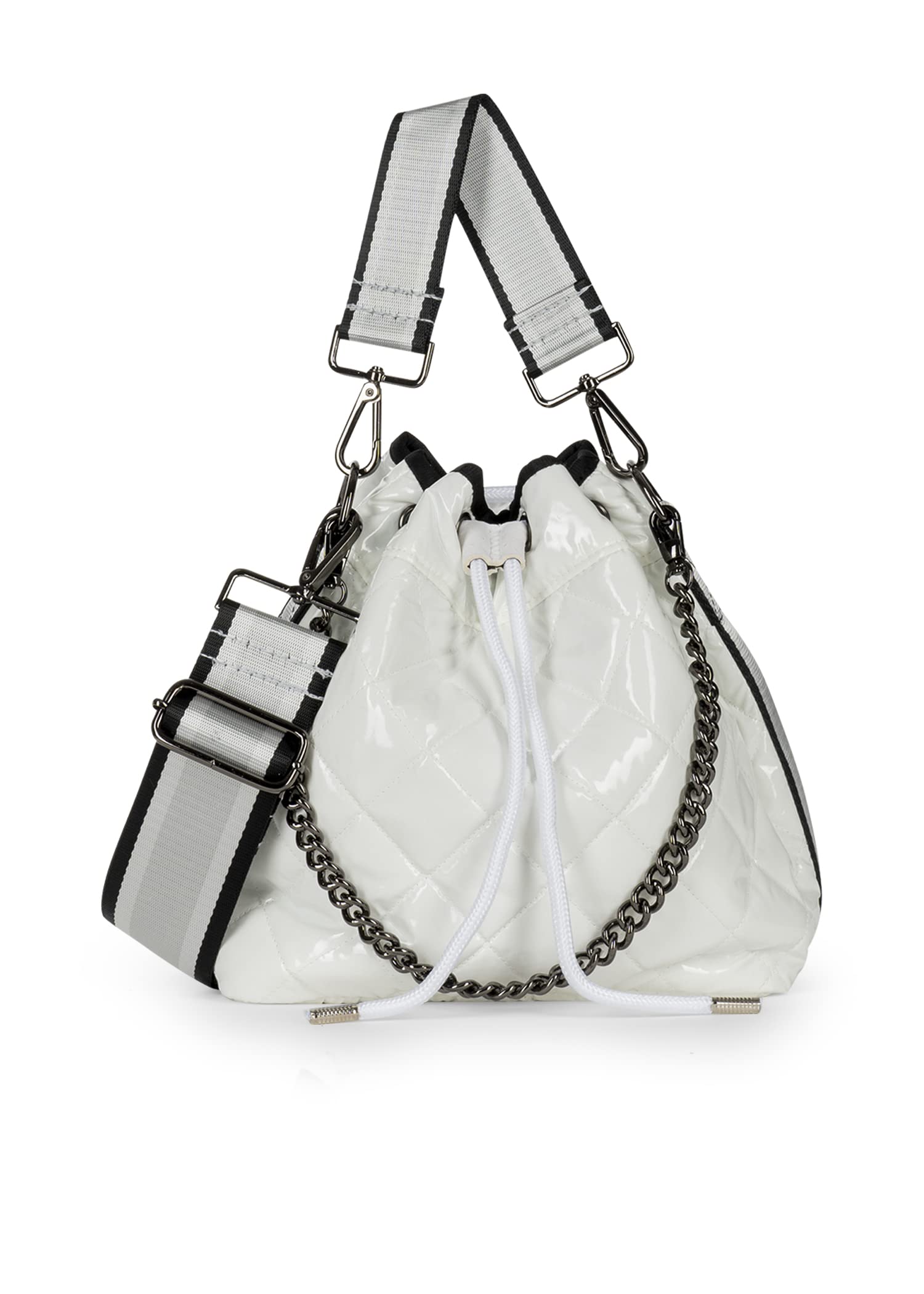 Haute Shore - Lindsey Blanc Puffer Bucket Bag, White Quilted