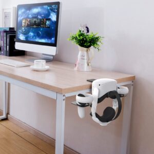 iTwano Stainless VR Stand for Quest 2 and Quest 3, Desk Mount VR Holder and Headset Stand Compatible with Quest Pro 2 Rift S