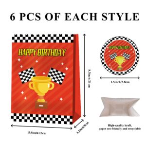 Race Car Gift Bags 24 Pcs Race Car Party Supplies for Boys Race Car Party Favors Cars Theme Birthday Party Decorations Car Goody Bags Racing Birthday Party Supplies