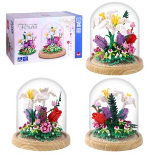 CEACYDIK Creative Bonsai Flower Building Bricks Building Blocks Set for Adults and Kids (Lily Bonsai Flower)