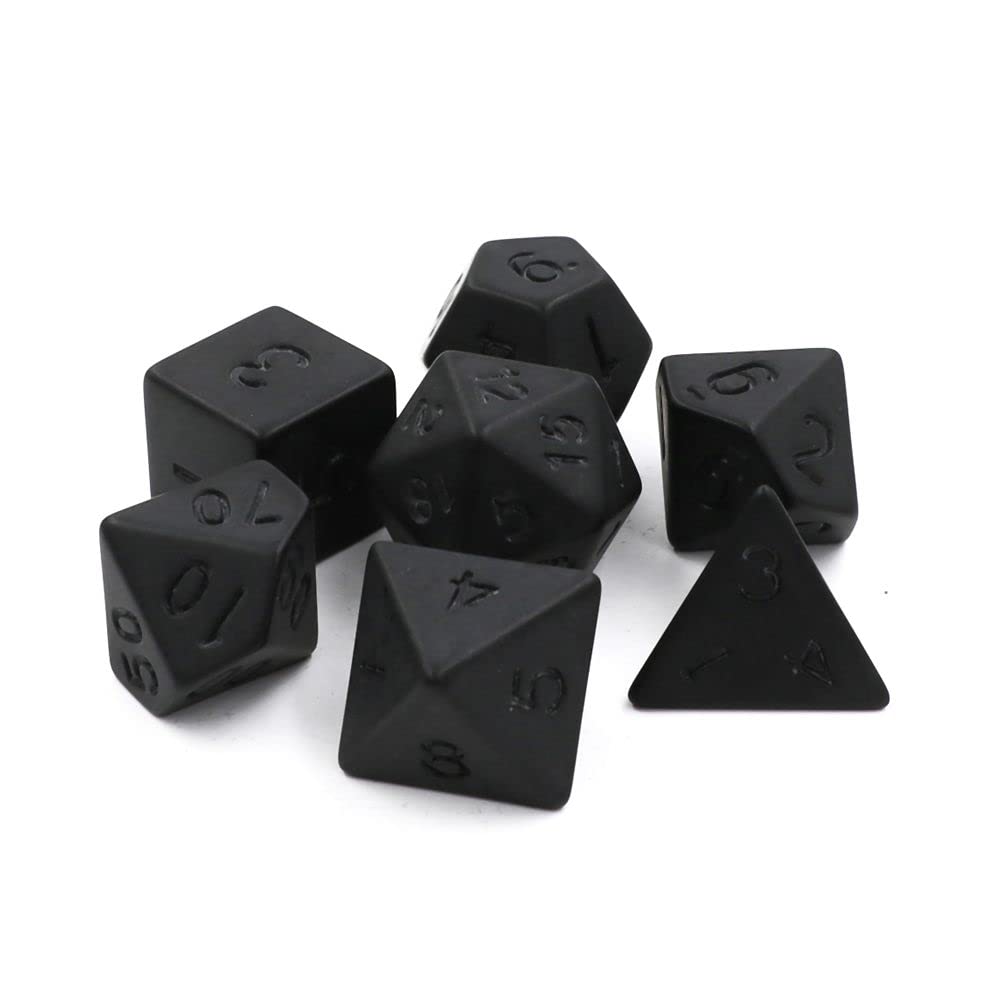 MinLia Acrylic Game Dice Polyhedral Dice Game Toys Board Games Toy Board Game Digital Dice Black RPG Dice Set