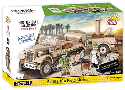 Cobi toys 367 Pcs Hc WWII /2272/ 'Sd.Kfz.10 & Field Kitchen Executive Edition