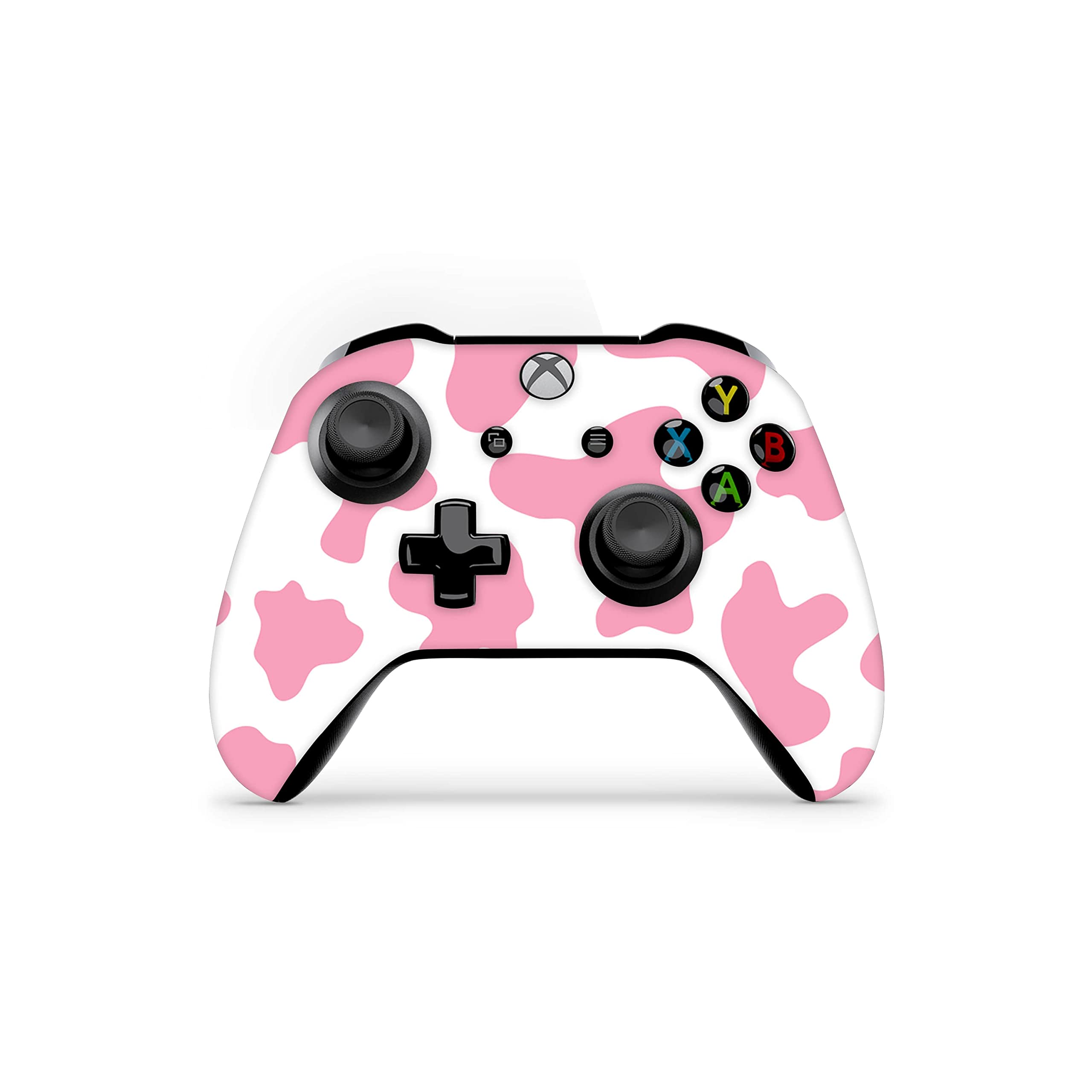 ZOOMHITSKINS Controller Skin Compatible with X1 S and X1 X, Vinyl Sticker Technology, Cow Milk Pink Cute White Dairy Farm Pastel, Durable, 1 Skin, Made in The USA