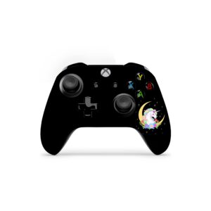 zoomhitskins controller skin compatible with x1 s and x1 x, vinyl sticker technology, black neon unicorn fantasy magic, durable, 1 skin, made in the usa