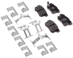 acdelco silver 14d537chf2 ceramic rear disc brake pad set with clips and springs