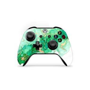 ZOOMHITSKINS Controller Skin Compatible with X1 S and X1 X, Vinyl Sticker Technology, Green Gold White Gemstone, Durable, 1 Skin, Made in The USA