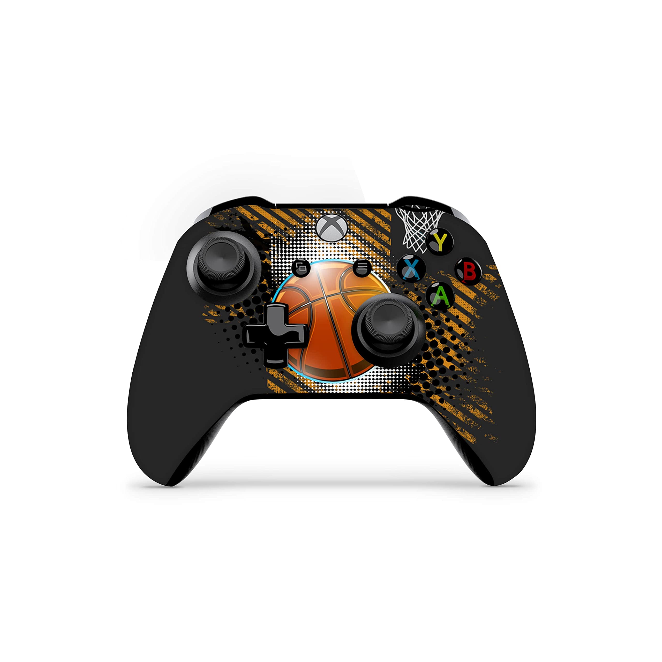 ZOOMHITSKINS Controller Skin Compatible with X1 S and X1 X, Vinyl Sticker Technology, Basketball Orange Black Sports, Durable, 1 Skin, Made in The USA