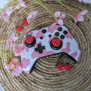 ZOOMHITSKINS Controller Skin Compatible with X1 S and X1 X, Vinyl Sticker Technology, Cow Milk Pink Cute White Dairy Farm Pastel, Durable, 1 Skin, Made in The USA