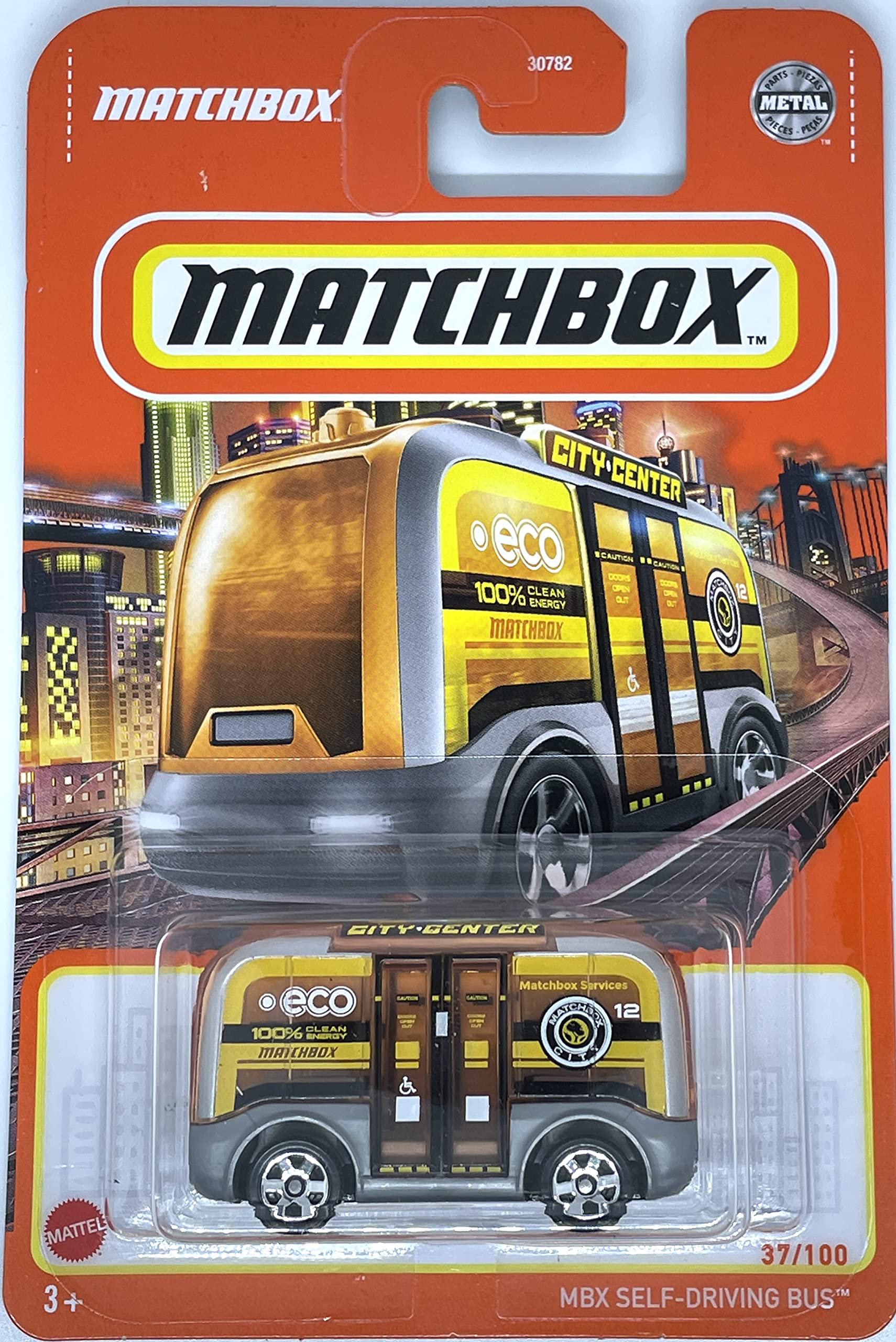 Matchbox 2022 - MBX Self-Driving Bus [ eco/City Center] 37/100