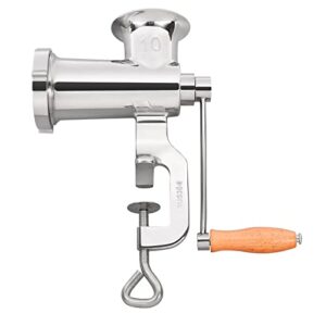 VEVOR Manual Stainless Steel Meat Grinder, 1.8" Clamp, 2 Grinding Plates, Sausage Stuffer, Ideal for Home Kitchen Restaurant Butcher’s Shop