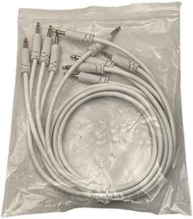 Starving Students Music Supplies Luigi's Modular Supply Spaghetti Eurorack Patch Cables - Package of 5 White Cables, 36" (90 cm)