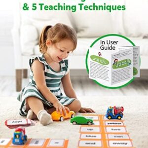 Coogam Sight Words Educational Flashcards - 220 Dolch Sightwords Game with Pictures & Sentences,Literacy Learning Reading Cards Toy for Kindergarten,Home School Kids 3 4 5 Years Old