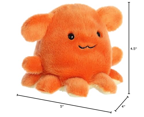 Aurora® Adorable Palm Pals™ Ditsy Octopus™ Stuffed Animal - Pocket-Sized Play - Collectable Fun - Orange 5 Inches