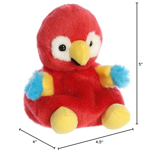 Aurora® Adorable Palm Pals™ Scarlette The Macaw™ Stuffed Animal - Pocket-Sized Play - Collectable Fun - Red 5 Inches