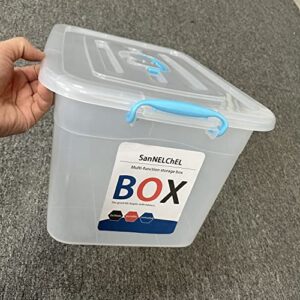 SanNELChEL Plastic storage containers for domestic use ，Organizing Container with Durable Lid and Secure Latching Buckles, Stackable and Nestable