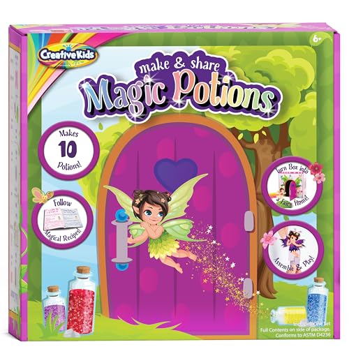 Creative Kids Make & Share Magic Potions | Make Your Own 10 Fairy Potions | Fairy Potions Craft Kit | Magic Toys Kids Potion Making Kit | Gift for 6 7 8 9 Year Old Girl