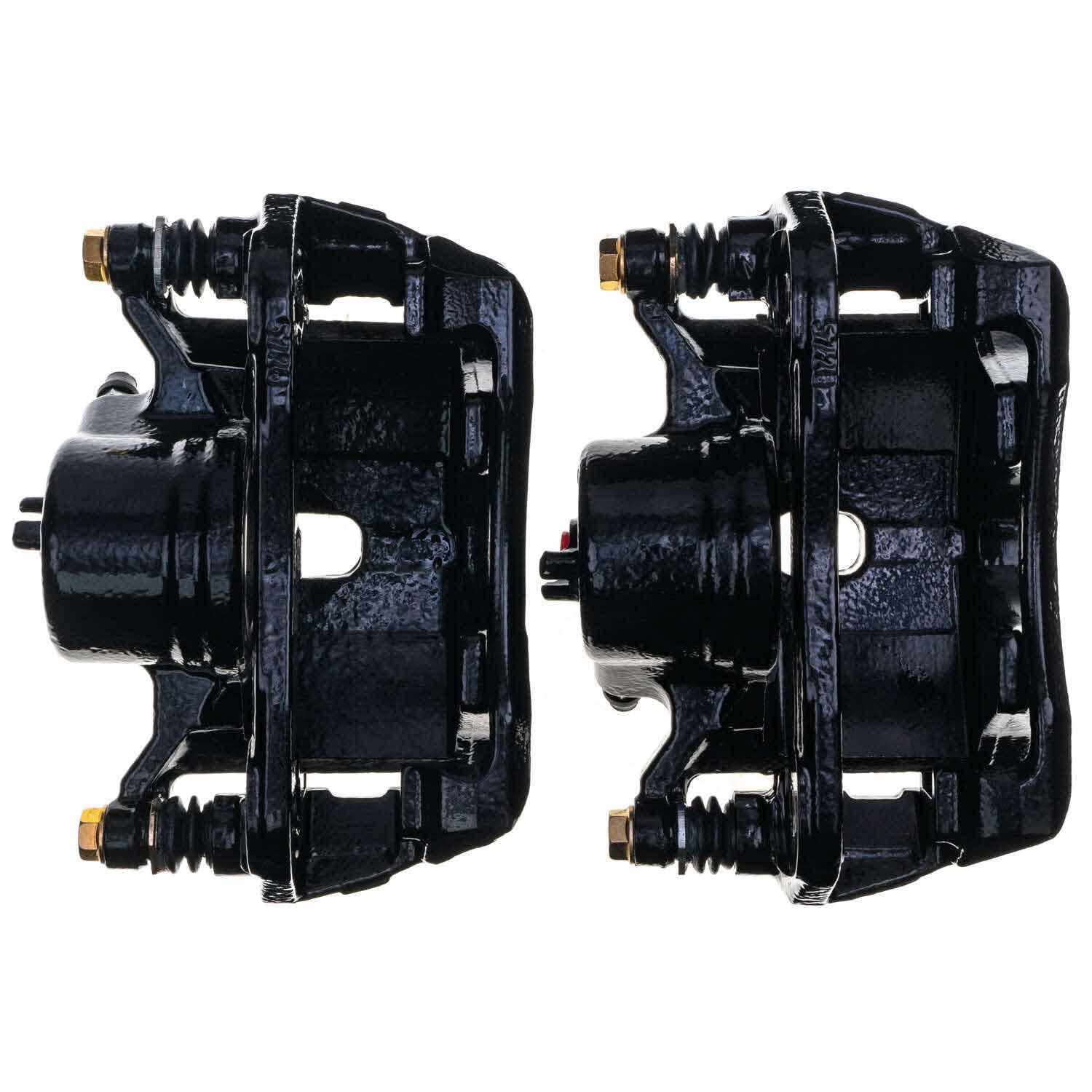 Power Stop S2660BLK Front Pair of High-Temp Black Powder Coated Calipers