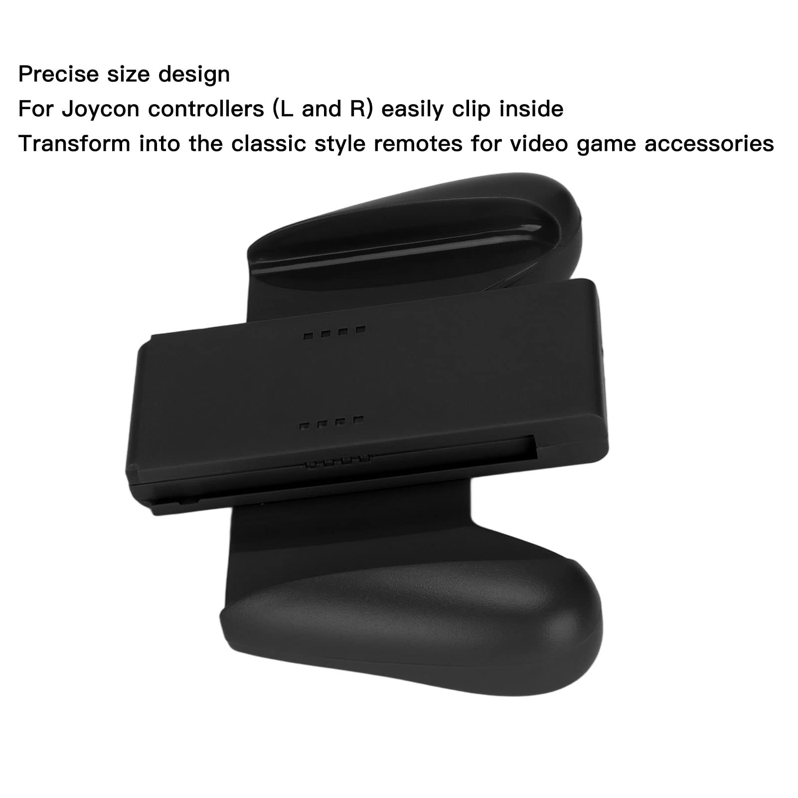 Controller Hand Grip, Game Remote Control Holder, Comfort Handheld Grip for Switch Accessories, Ergonomic Slide in Design for Switch(Black)