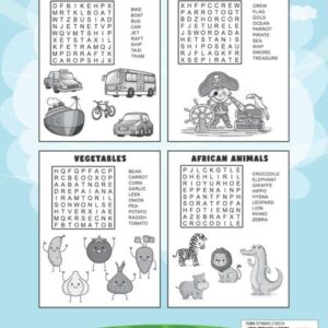 Word Search for 5-7 Year Olds: Fun Activity Book For Kids to Expand Vocabulary, Improve Spelling and Reading Skills