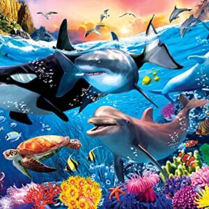 Puzzles for Kids Ages 4-8 Year Old - Underwater World,100 Piece Jigsaw Puzzle for Toddler Children Learning Educational Puzzles Toys for Boys and Girls.