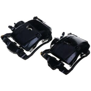 Power Stop S2660BLK Front Pair of High-Temp Black Powder Coated Calipers