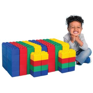 biggoblocks big blocks for kids ages 4-8, indoor & outdoor blocks for kids jumbo games, large building blocks (96 pc) standard set