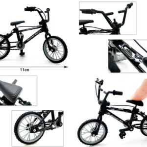 WGKK Finger Mountain Bikes Mini BMX Finger Skateboards Toys Set,Toy Miniature Bicycle,Finger Scooter,Skateboard Knee Pads and Finger Shoes Tools Accessories,Educational Toys for Party Favors